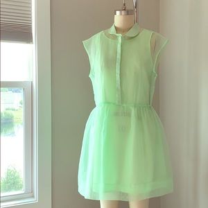 H&M green neon party dress
